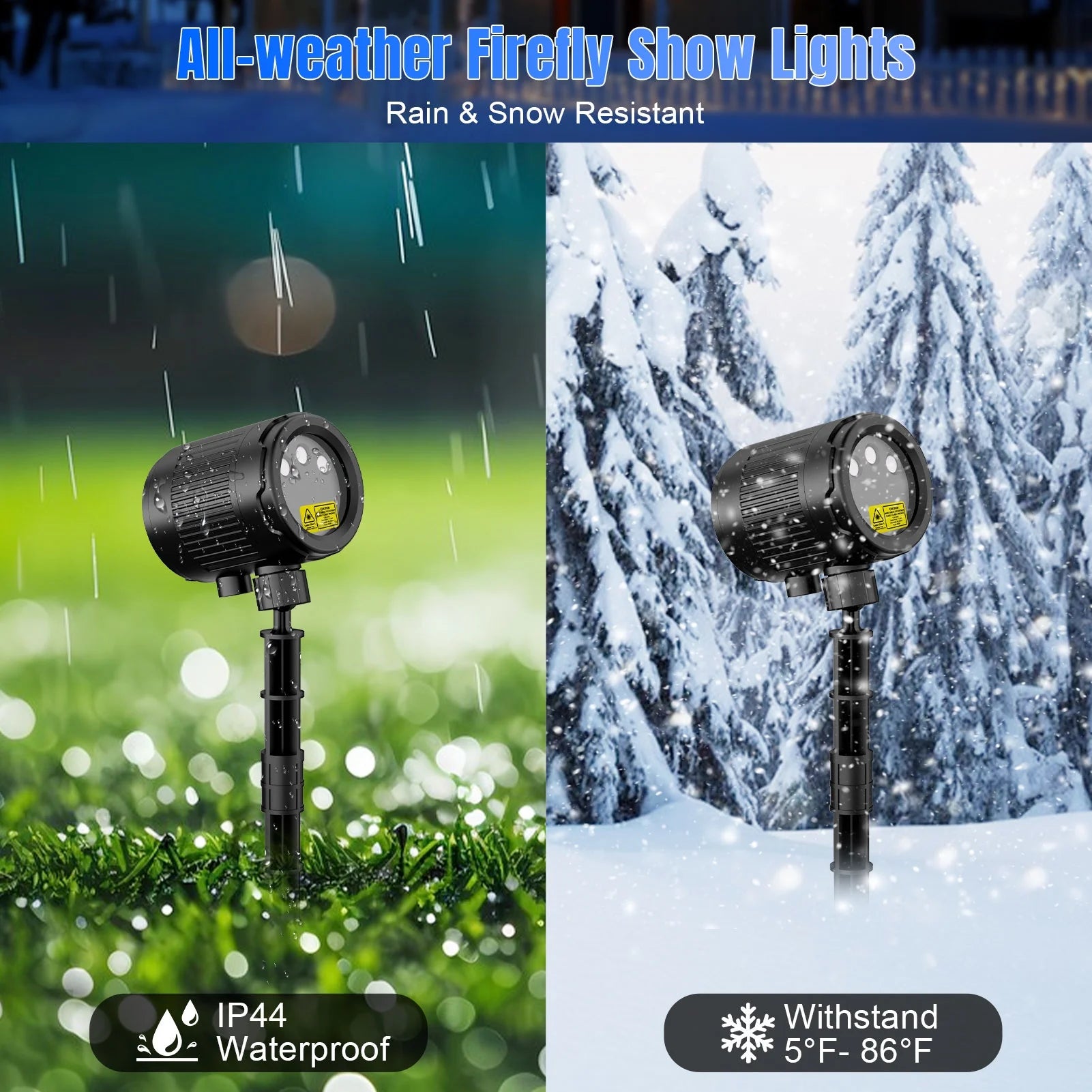 Laser Christmas Projector Lights Outdoor,  3 Color RGB Projector, Waterproof